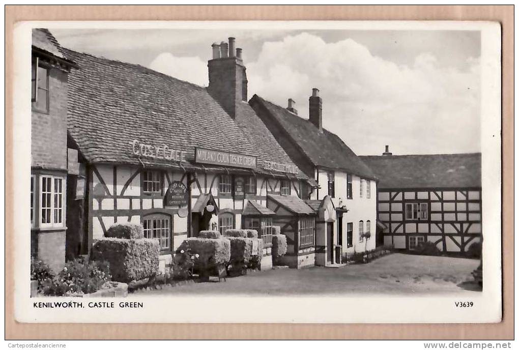 COSY CAFE MIDLAND COUNTIES ICE CREAM 14.08.1957 KENILWORTH CASTLE GREEN ¤ PHOTOCHROM°V3639 ¤ ANGLETERRE ENGLAND ¤6245A - Altri & Non Classificati