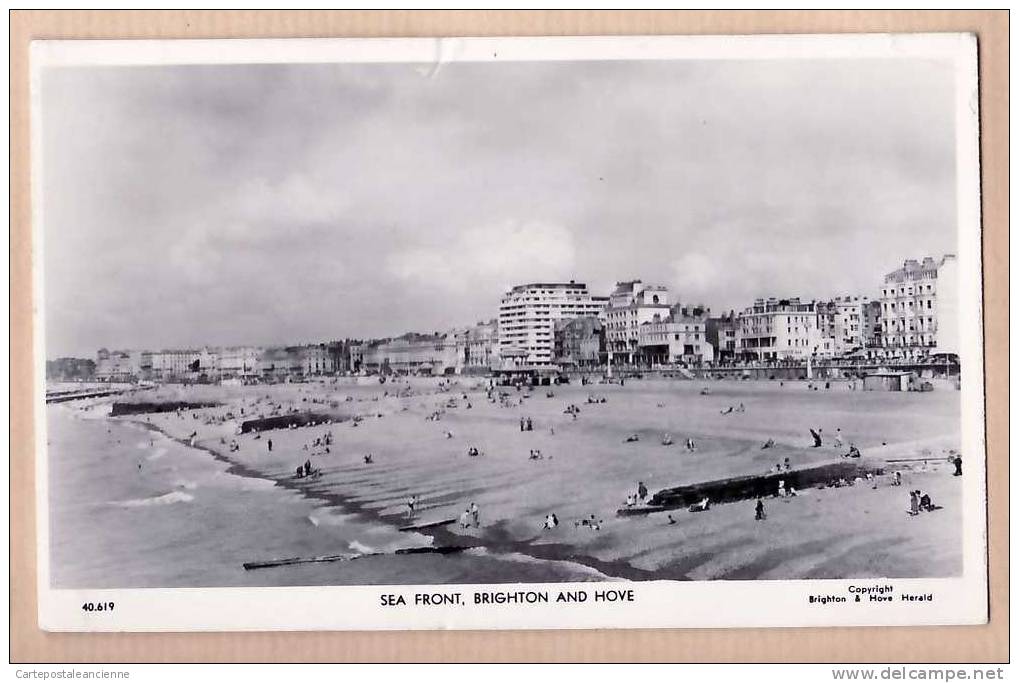 BRIGHTON HOVE SEA FRONT Posted 1954 ¤ HERALD N°40.619¤ Sussex ANGLETERRE ENGLAND INGLATERRA INGHILTERRA ENGELAND ¤6247A - Brighton