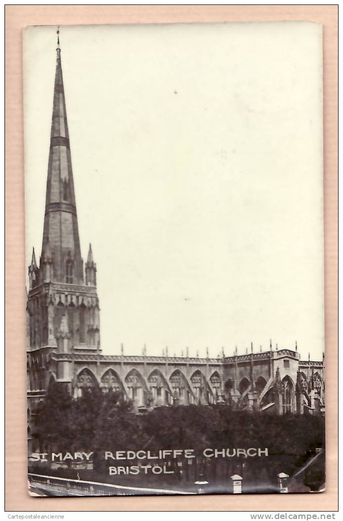 BRISTOL ST MARY REDCLIFFE CHURCH Posted  26.03.1920 ¤ PHOTOCARD TEMPLE TOWER SERIE¤ ANGLETERRE ENGLAND INGLATERRA ¤6294A - Bristol