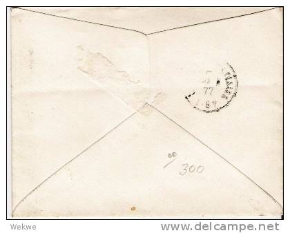 GBV162/ Empfänger (Addressé) Graf Zeppelin, Strassburg 1877, Mi. 47, Plate 5 - Covers & Documents
