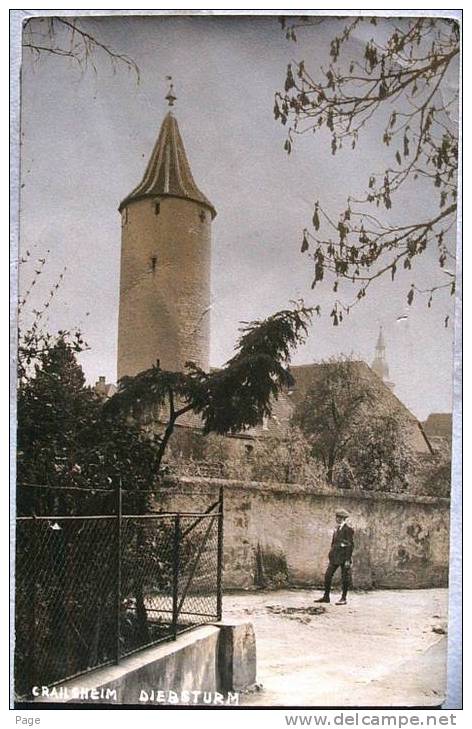 Crailheim,Diebsturm,Fotokarte,1920 - Crailsheim
