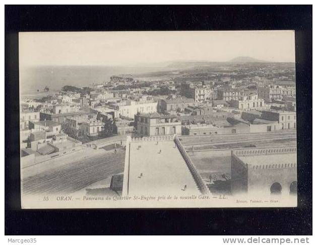 Oran Panorama Du Quartier St Eugène Pris De La Nouvelle Gare édit.simon  LL N° 55 Belle Carte - Oran