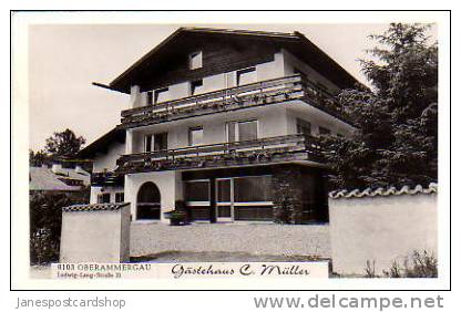 OBERAMMERGAU GASTHAUS C.MULLER - Echte Photo -  - BAYERN - Deutschland - Oberammergau