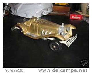 Voiture Mercedes Benz Ssk 1928 Made In Italy Metal Ou Laiton Pour Pieces A Voir !!! - Other & Unclassified