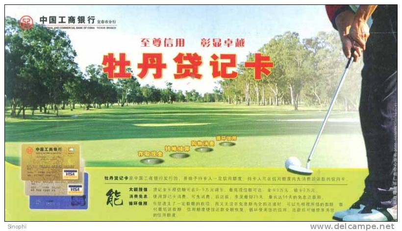 #B4# Golf Sports .   Advertising Pre-stamped Card - Golf