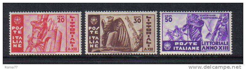 3RG729 - REGNO 1935 ,  Littoriali : Serie N. 377/379  * - Airmail