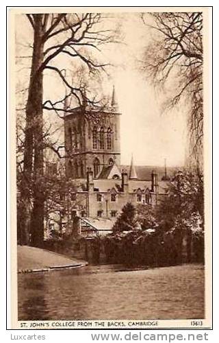 ST JOHN'S COLLEGE FROM THE BACKS. CAMBRIDGE. - Cambridge