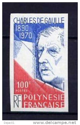 Thème Général De Gaulle - Polynésie - Yvert 159 Non Dentelé - De Gaulle (Général)