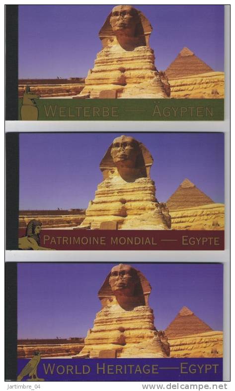 2005 NATIONS UNIES  C968+ Genève C531+ Vienne C456** :  3 Carnets De Prestige Egyptologie - Libretti