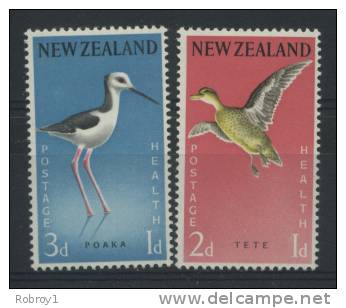 NEW ZEALAND Health Issue 1959 Poaka & Tete, Birds - Andere & Zonder Classificatie