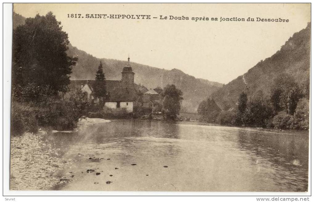 SAINT HIPPOLYTE - Le Doubs Après La Jonction Du Dessoubre - Saint Hippolyte