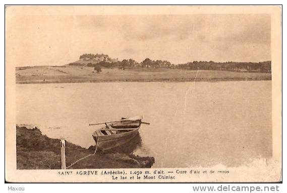 FRANCE / SAINT AGREVE : Le Lac Et Le Mont Chiniac (CPA 1939) - Saint Agrève