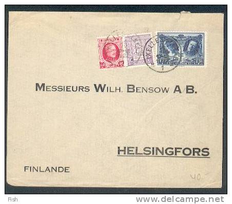 Belgium 1928 ( Bruxelles & Helsingfors ) - Covers & Documents