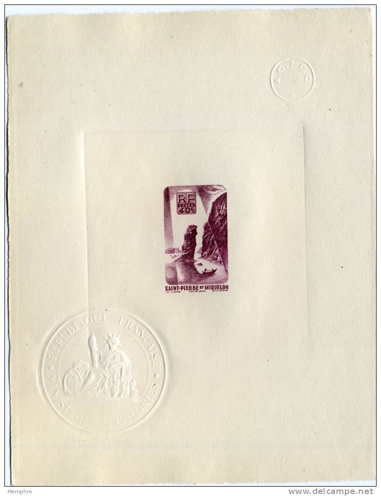 1947  Epreuve Yv 327 - Imperforates, Proofs & Errors