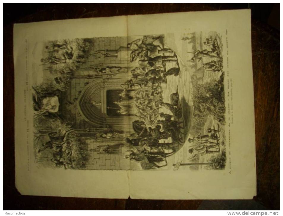 Le Journal Illustré Septembre 1877 Chasse A Courre BENEDICTION D Une MEUTE Au MOYEN AGE - Allevamenti