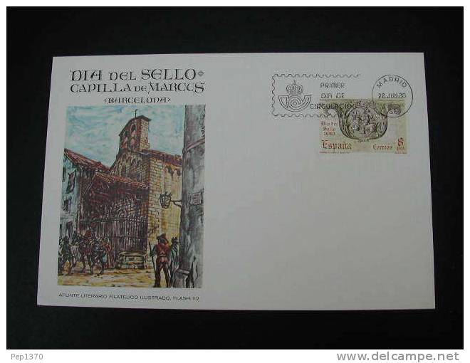 ESPAÑA 1980 -  CARTE MAXIMUM - DIA DEL SELLO - CAPILLA DE  MARCUS (BARCELONA) - Edifil Nº 2575 - Yvert 2221 - Cartes Maximum