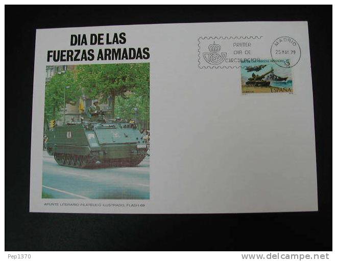 ESPAÑA 1979 CARTE MAXIMUM - DIA DE LAS FUERZAS ARMADAS -  Edifil 2525 - Yvert 2171 - Cartes Maximum