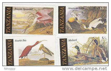 Tanzania-1986 Audubon Birds    MNH - Tanzania (1964-...)