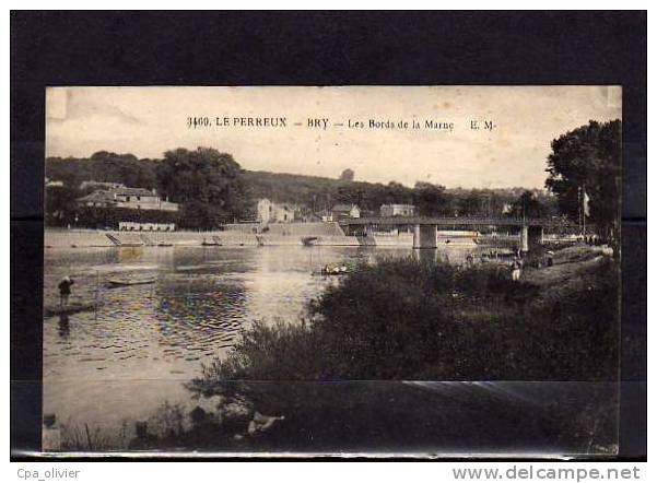 94 BRY LE PERREUX Bords De Marne, Pont, Ed EM Malcuit 3469, 1919 - Bry Sur Marne