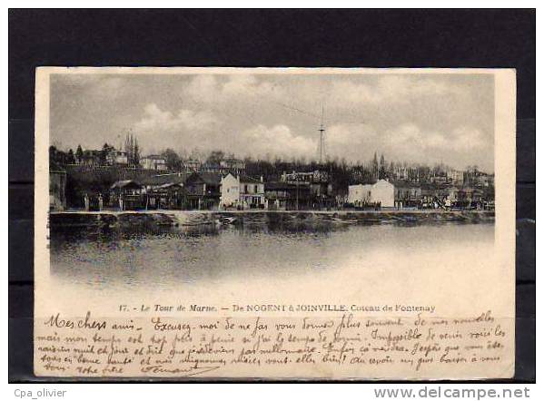 94 FONTENAY SOUS BOIS Vue Générale, Coteaux, Ed BF 17, Tour De Marne, Nogent à Joinville, 1903 - Fontenay Sous Bois