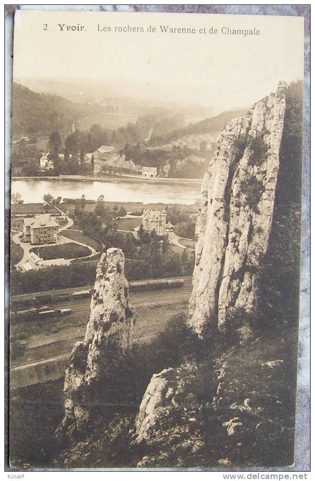 CP De YVOIR " Les Rochers De Warenne Et De Champale " . - Yvoir