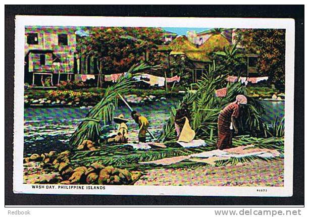 Early Postcard Wash Day Philippines Philippine Islands - Ref 269 - Philippines