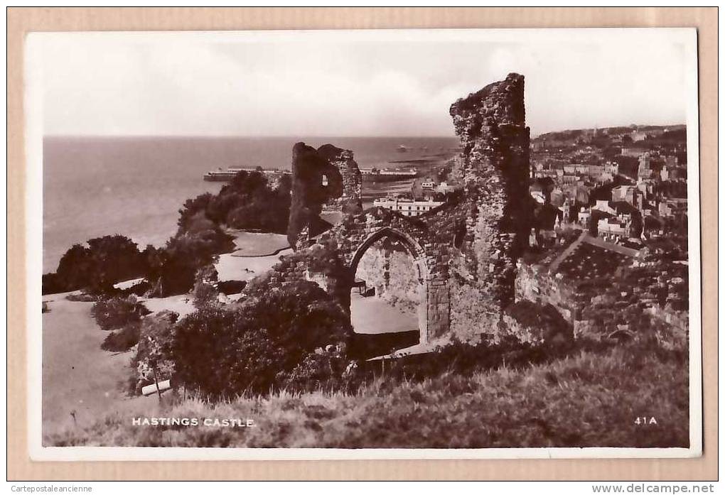 HASTINGS CASTLE Circa 1940 SUSSEX  ¤ REAL PHOTOGRAPH EXCEL SERIES 41A ¤ ANGLETERRE ENGLAND INGLATERRA INGHILTERRA ¤6318A - Hastings