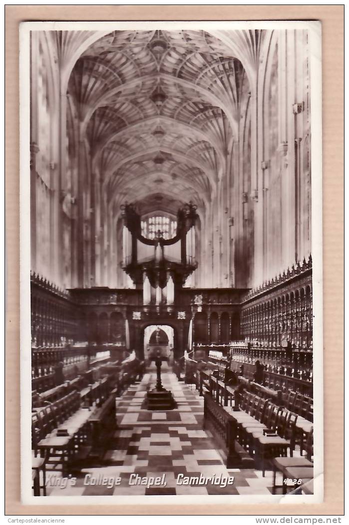 CAMBRIDGE KING'S COLLEGE CHAPEL 27.06.1954 ¤ REAL PHOTOGRAPH PRECISION N°4928 ¤ ANGLETERRE ENGLAND INGLATERRA ¤6323A - Cambridge