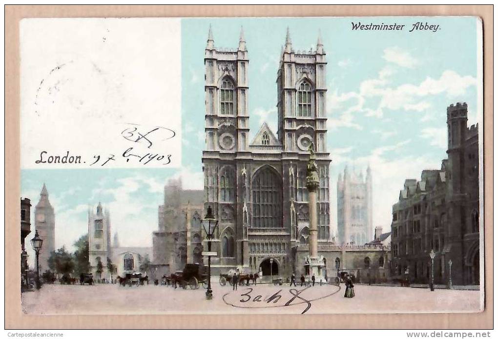 PIONNIERE UNDIVIDED WESTMINSTER ABBEY Posted  09.09.1903 ¤ H.M &co Séries Printed PRUSSIA ¤ ANGLETERRE ENGLAND ¤6326A - Westminster Abbey