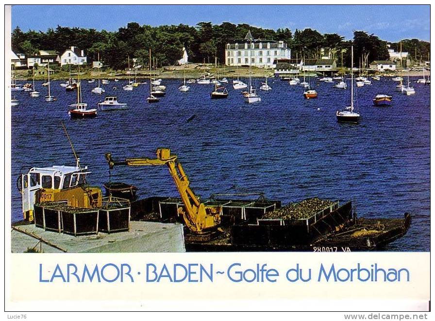 LARMOR  BADEN  -  Vue Du Port, Au Premier Plan, Un Chaland D´Ostréiculteur - Larmor-Plage