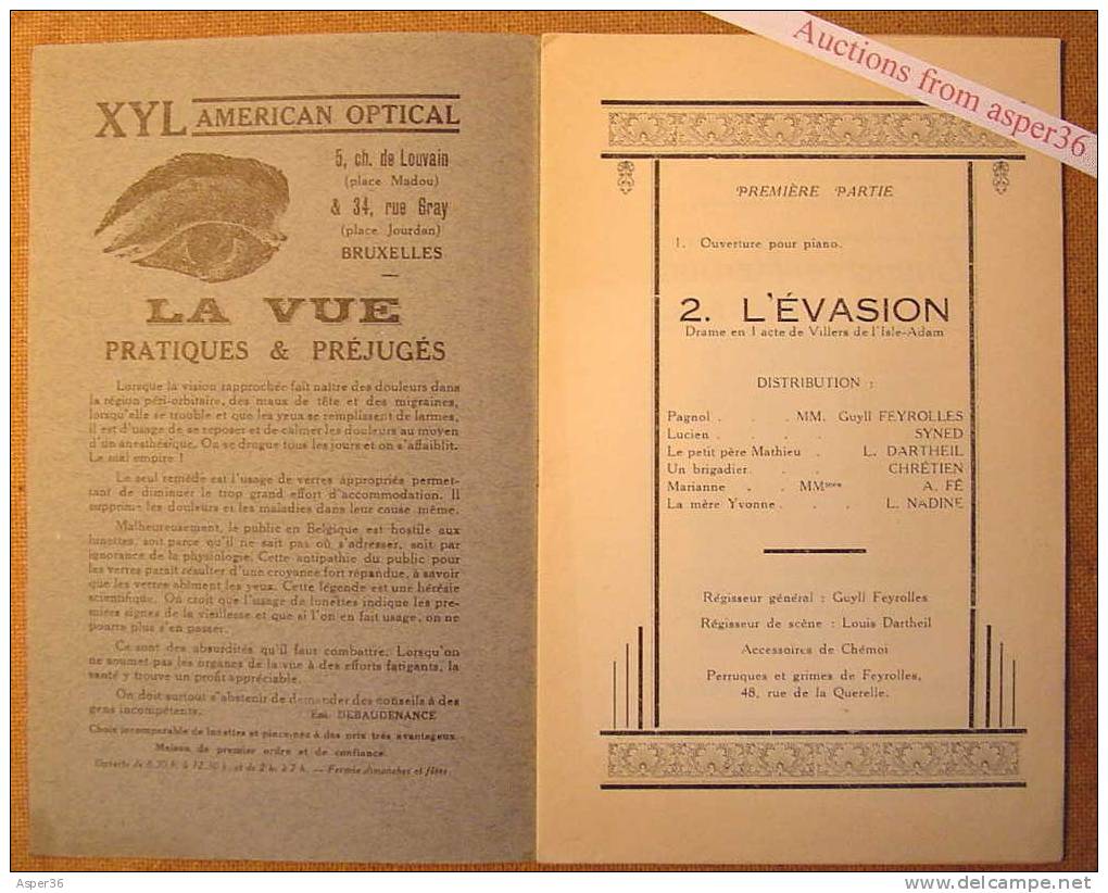 Programme "Salle De La Couronne, St-Gilles 1930" - Collezioni