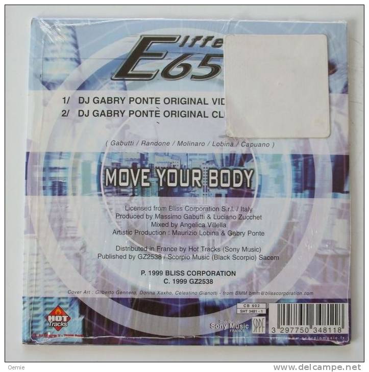 EIFFEL  65  °°  MOVE  YOUR  BODY  °°  CD   SINGLE  DE COLLECTION   2  TITRES - Blues