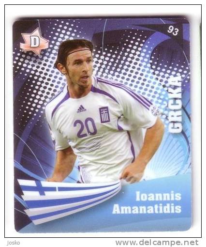 IOANNIS AMANATIDIS - EINTRACH FRANKFURT - Croatian Old Football Trading Card * Soccer Fussball Greece Grece Germany Foot - Sports