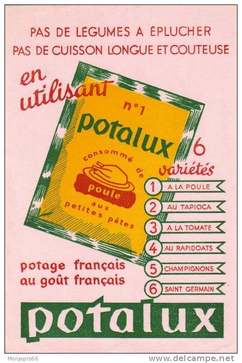 Buvard POTALUX Consommé De Poule - Food