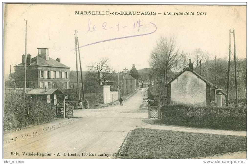 MARSEILLE-en-BEAUVAISIS - L'Avenue De La Gare - Marseille-en-Beauvaisis