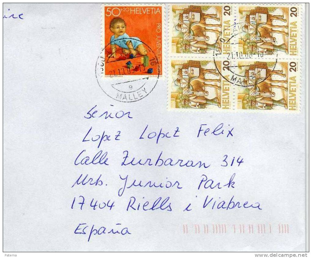 Carta ,   Suiza,2008, Cover, Letter - Brieven En Documenten