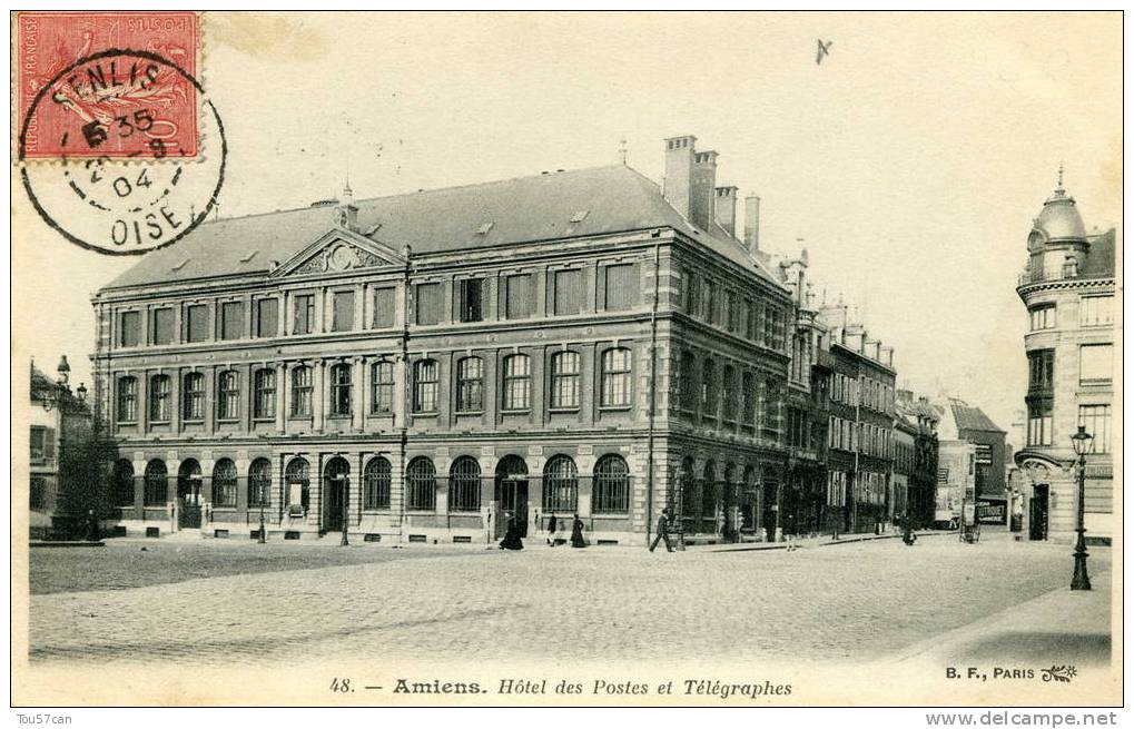 AMIENS - SOMME  - CPA PETITE ANIMATION DE 1904. - Amiens