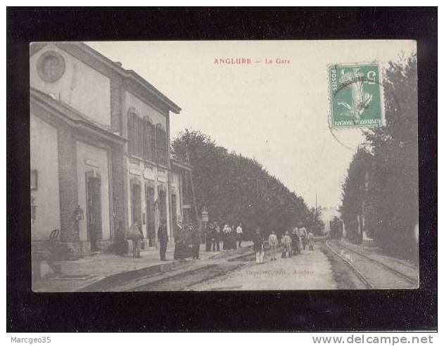 Anglure La Gare édit.depoivre Animée Train Chemin De Fer  Belle Carte - Anglure