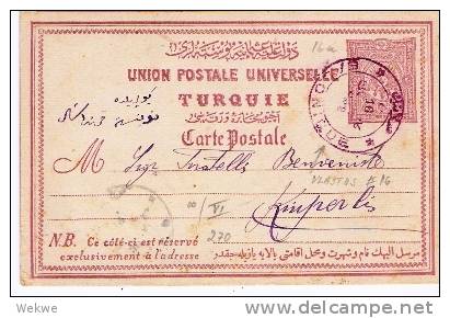 Gr-Ng022/  Ganzsache, Salonique, Grosser 2-Kreis (violett) - Thessalonique