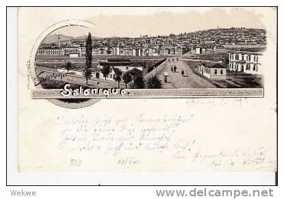 Gr-Ng036/ Salonique (Negativstempel  SELTEN)) Ansichtskarte Salonique 1898 - Salonicco