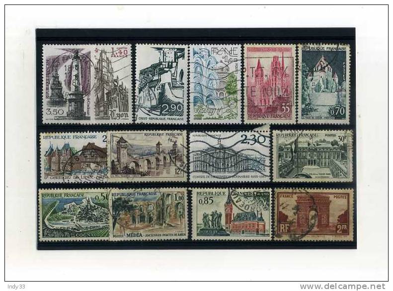 - ENSEMBLE DE TIMBRES DE FRANCE . PAYSAGES DIVERS . - Collections