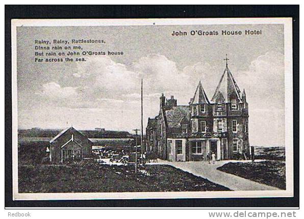 Early Postcard With Poem Poetry - John O'Groats House Hotel Caithness Scotland - Ref 270 - Caithness