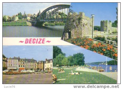 DECIZE - N° 14 754 - 4 Vues : Pont Sur La Loire, Remparts, Place St Just, Les Sports Nautiques - Decize