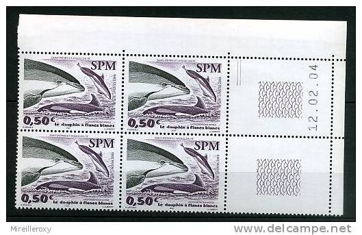 ANIMAL / POISSON / CETACE / DAUPHIN A FLANCS BLANCS   /  SAINT PIERRE ET MIQUELON COIN DATE - Dolphins