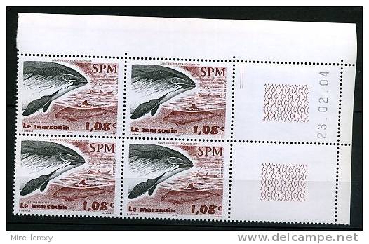 ANIMAL / POISSON / CETACE / MARSOUIN /   SAINT PIERRE ET MIQUELON COIN DATE - Dolphins