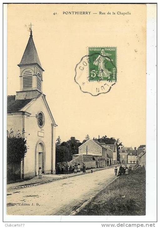 Saint-Fargeau-Ponthierry : Rue De La Chapelle 1912 (animée). - Saint Fargeau Ponthierry