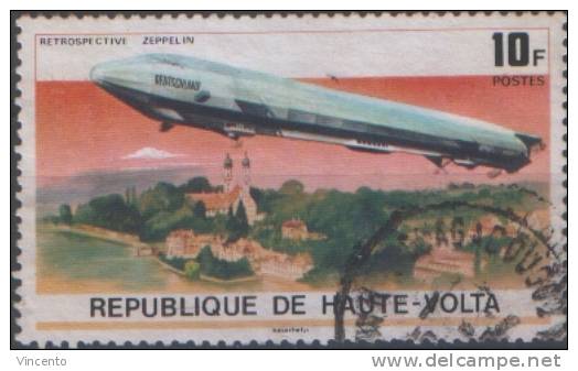 Haute Volta 1976 -  75éme Anniversaire Du 1er Zeppelin - Oblitéré - 385 - Zeppelins