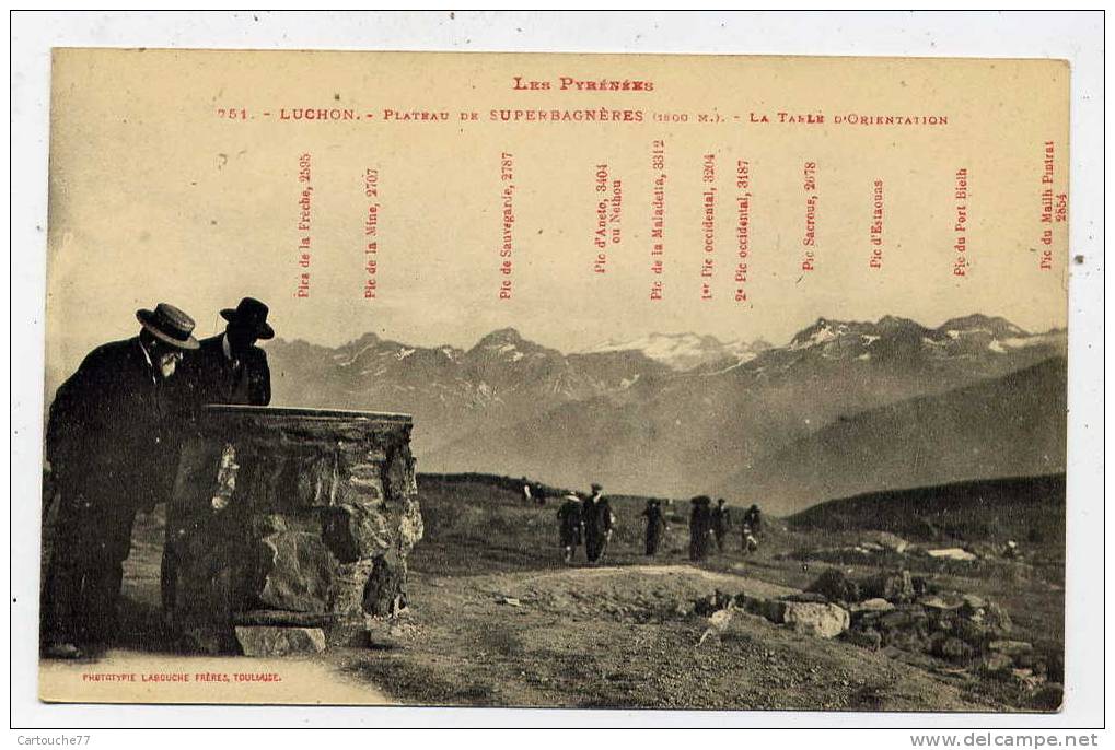 K12 - LUCHON - Plateau De SUPERBAGNERES - La Table D'orientation (carte Animée) - Superbagneres