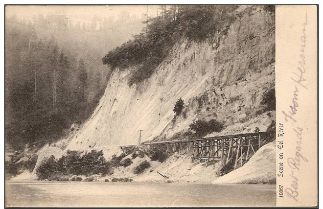 Scene On The Eel River, California?, 1903 Undivided Back  Postcard # 2602 - Autres & Non Classés