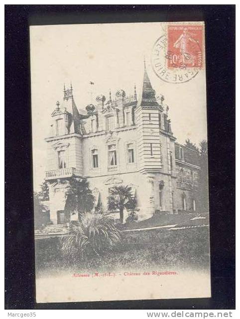 Allonnes Chateau Des Rigaudières  Pas D'édit.belle Carte - Allonnes